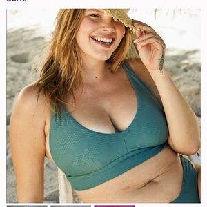 [Aerie] NWT Longline V-Scoop Bikini Top